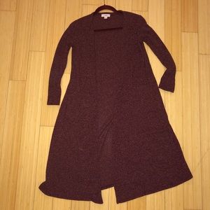 LuLaRoe Maroon Duster Cardigan Sweater